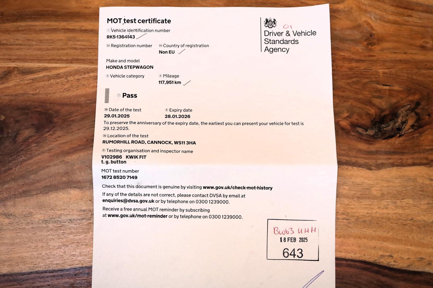 Honda Stepwagon 2.0 Spada Z MPV 5dr Petrol Auto 8 Seater